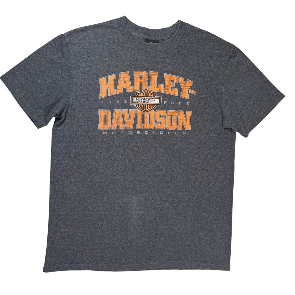Harley Davidson Graphic T-Shirt Large Gray Motorcycle Man O War Lexington 2011